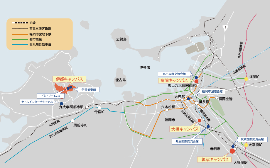 Access map to the dormitories